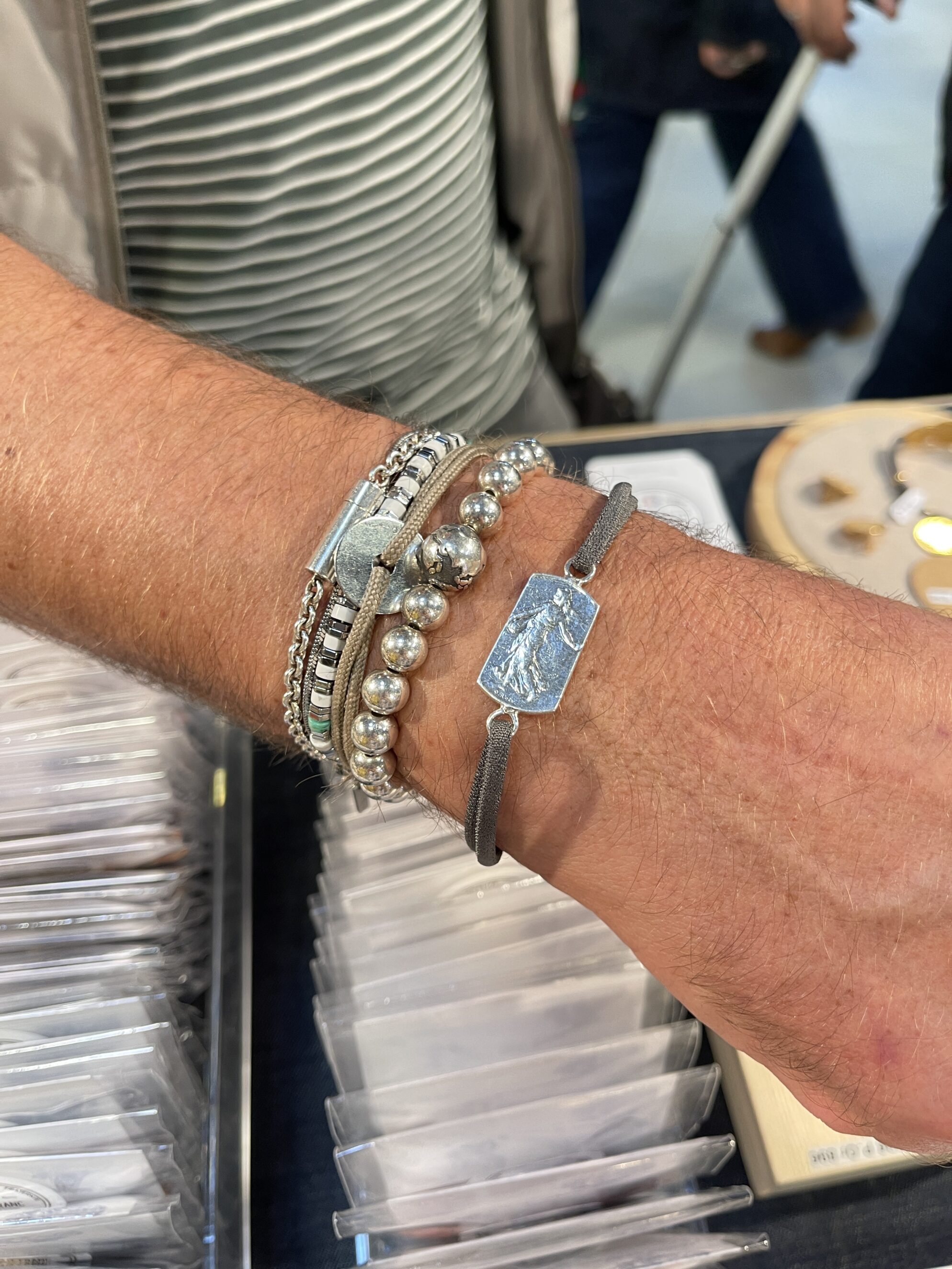 Le P’tit Franc Oscar bracelet 5 francs cordon ajustable