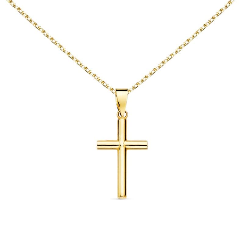 L'Atelier d'Azur Médaille Croix or jaune 18 carats 1,6 cm