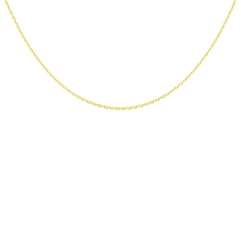 L'Atelier d'Azur Chaîne Or 750 Forçat Diamantée collier mixte 50cm