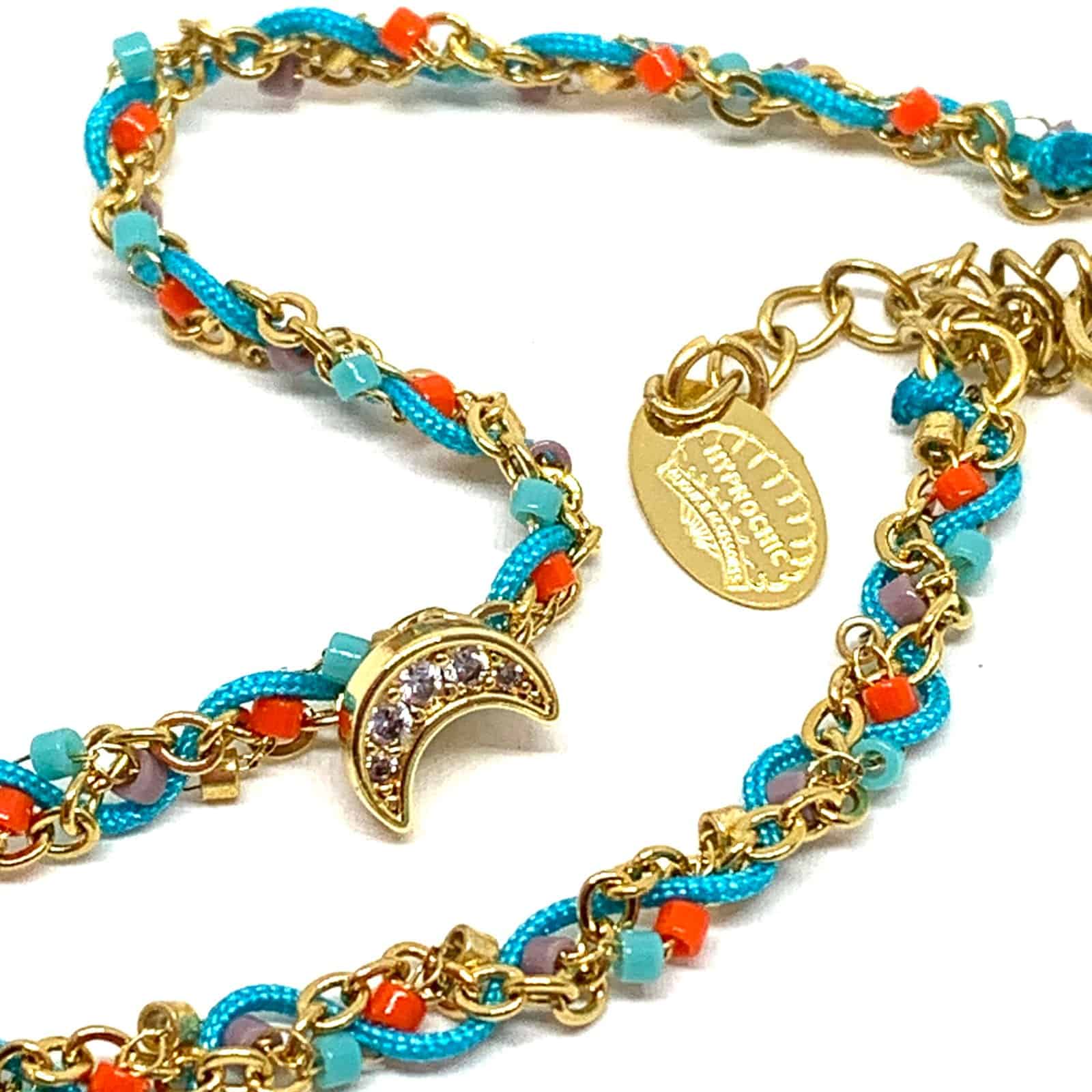 Hypnochic Zephyr bracelet chaîne symbole plaqué or