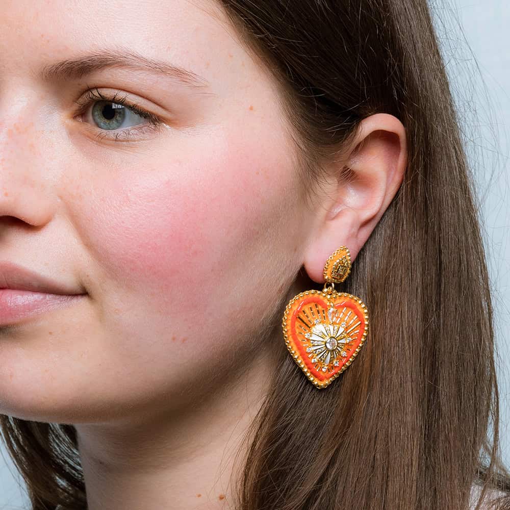 HYPNOCHIC Anna Boucles d'oreilles Cœur feutrine Miyuki