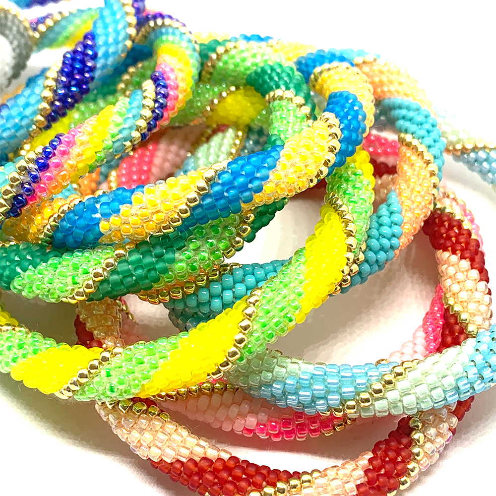 Hypnochic Donuts Rainbow bracelet népalais perles Miyuki