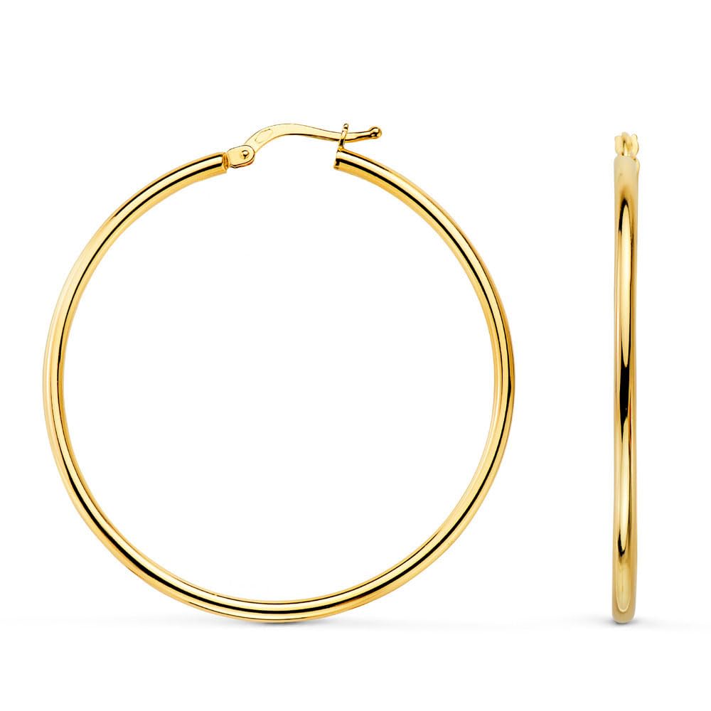 L'Atelier d'Azur Créoles Or Jaune 4,5 cm Boucles d'oreilles 9 carats
