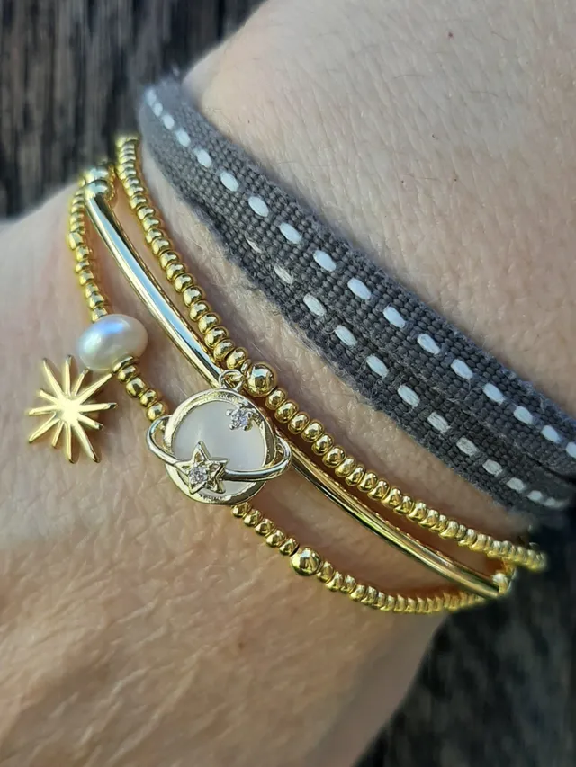 Les Ailes de Gloria Bracelets Multirangs Céleste bracelet doré