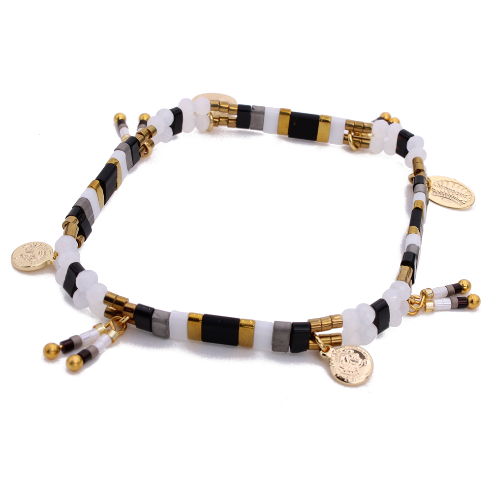 HYPNOCHIC Bracelets Tila Glass bracelet perles pastel multicolore