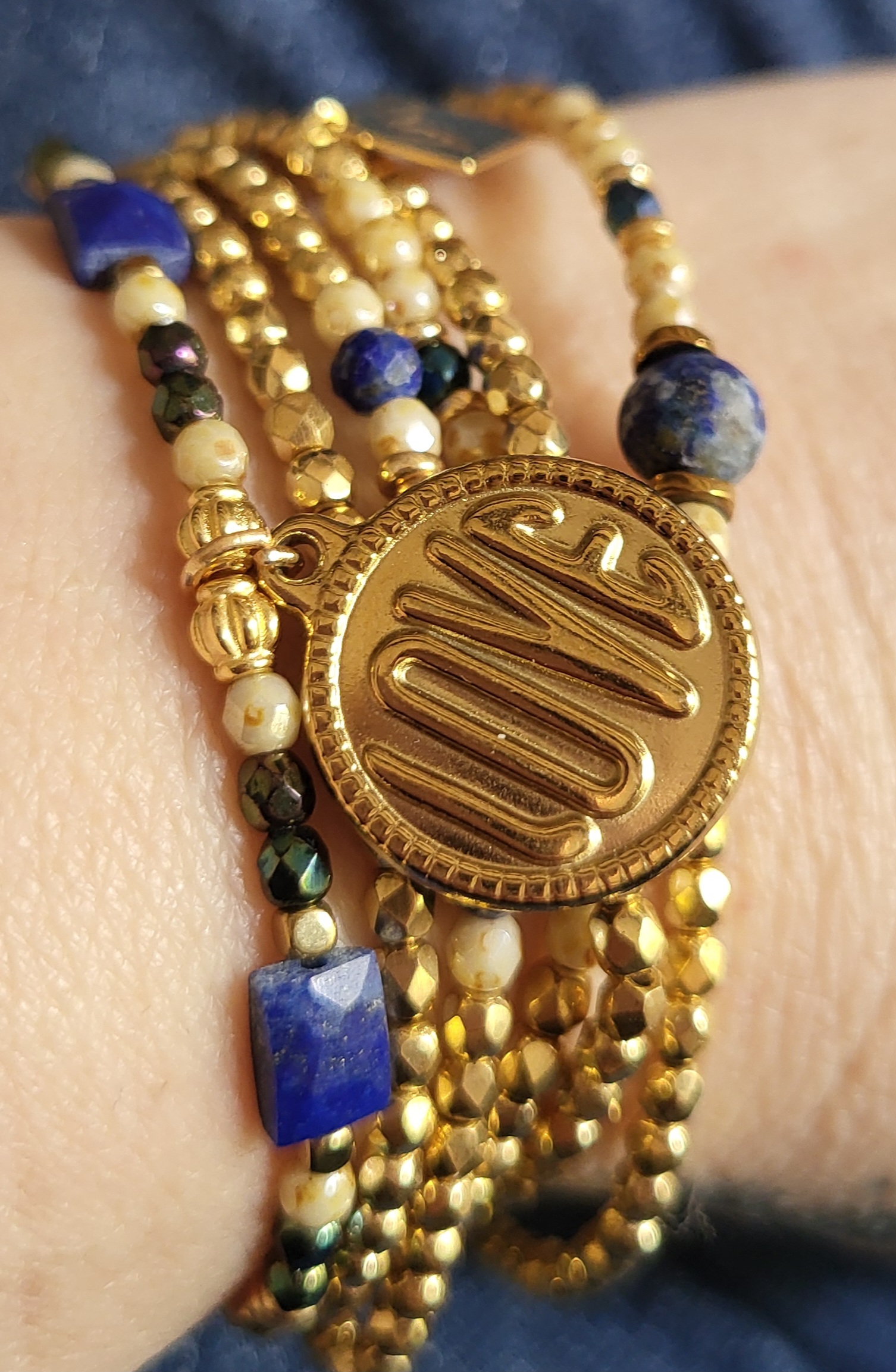 Les Ailes de Gloria Multirangs Valentine bracelet coeur rouge