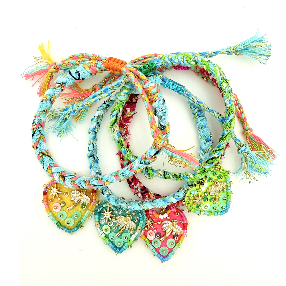 HYPNOCHIC Bracelets Bandanas Palmier M Tressé Coeur