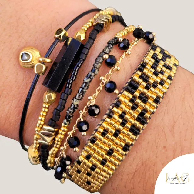Les Ailes de Gloria Manchette So Chic bracelet fantaisie large