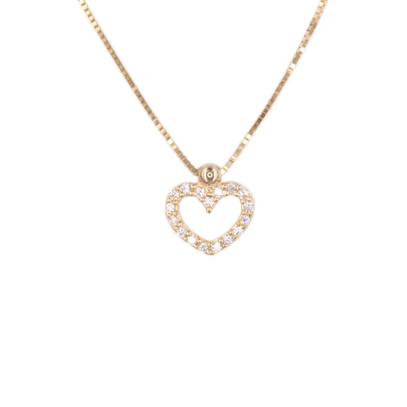 L'Atelier d'Azur Collier Coeur Pavé Zirconiums Or 375 Femme