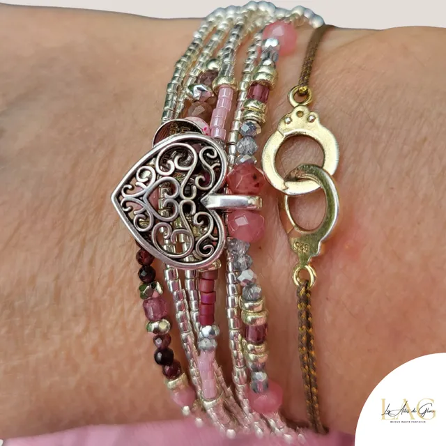 Les Ailes de Gloria Chloris bracelet multirangs femme