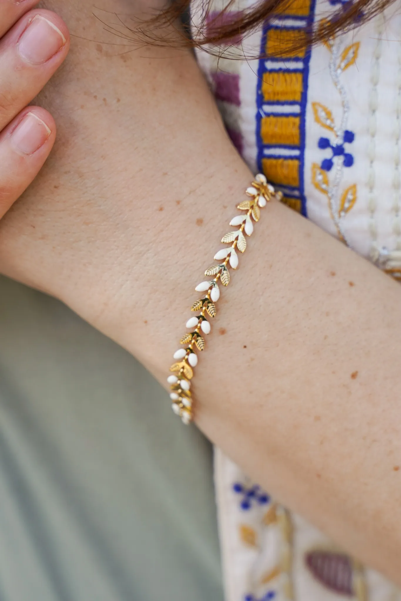 Pachanana Épi Or bracelet laiton doré femme