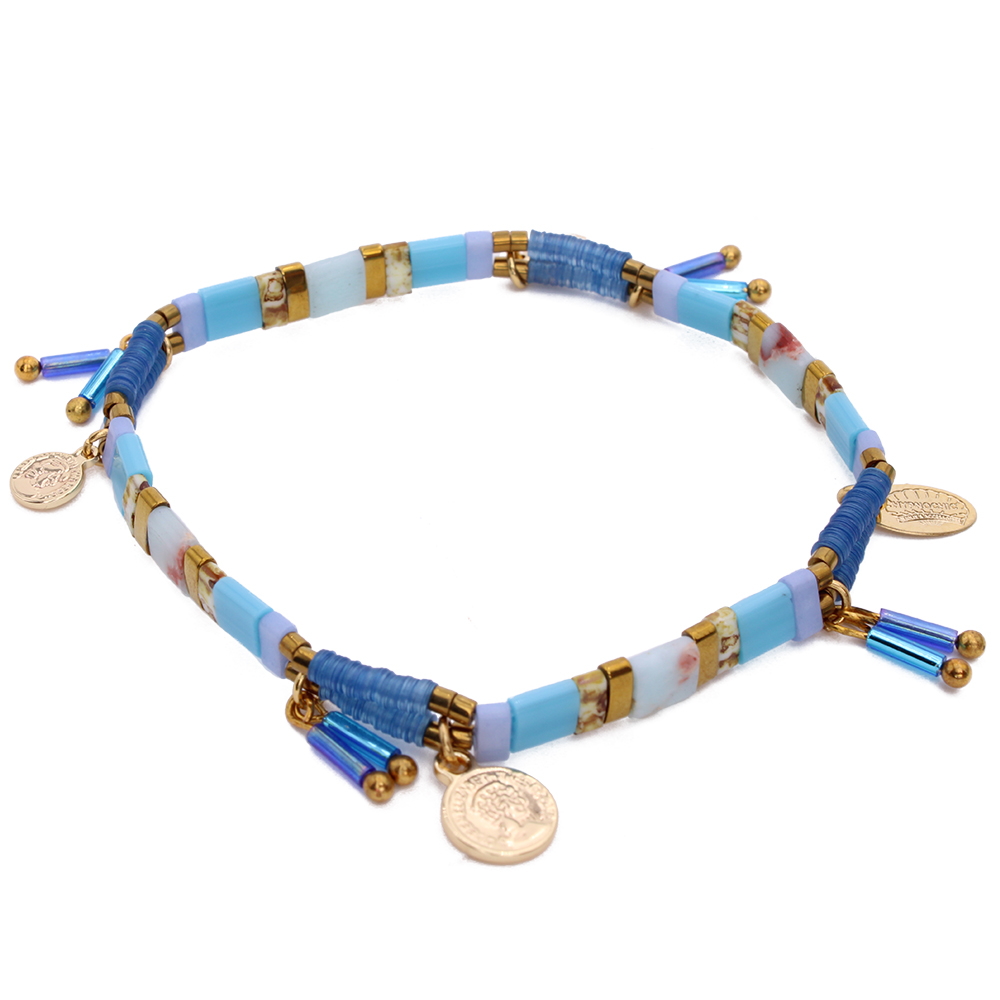 HYPNOCHIC Bracelets Tila Past bracelet perles pastel doré
