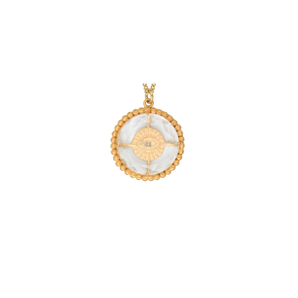 Leticia Ponti Luck Talisman Collier Cristal Zircon Blanc 42 cm