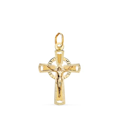 L'Atelier d'Azur Pendentif Croix Christ Or 18K + Chaînes