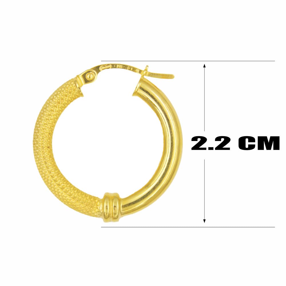 L'Atelier d'Azur Créoles Or Jaune boucles d'oreilles 2,2 cm