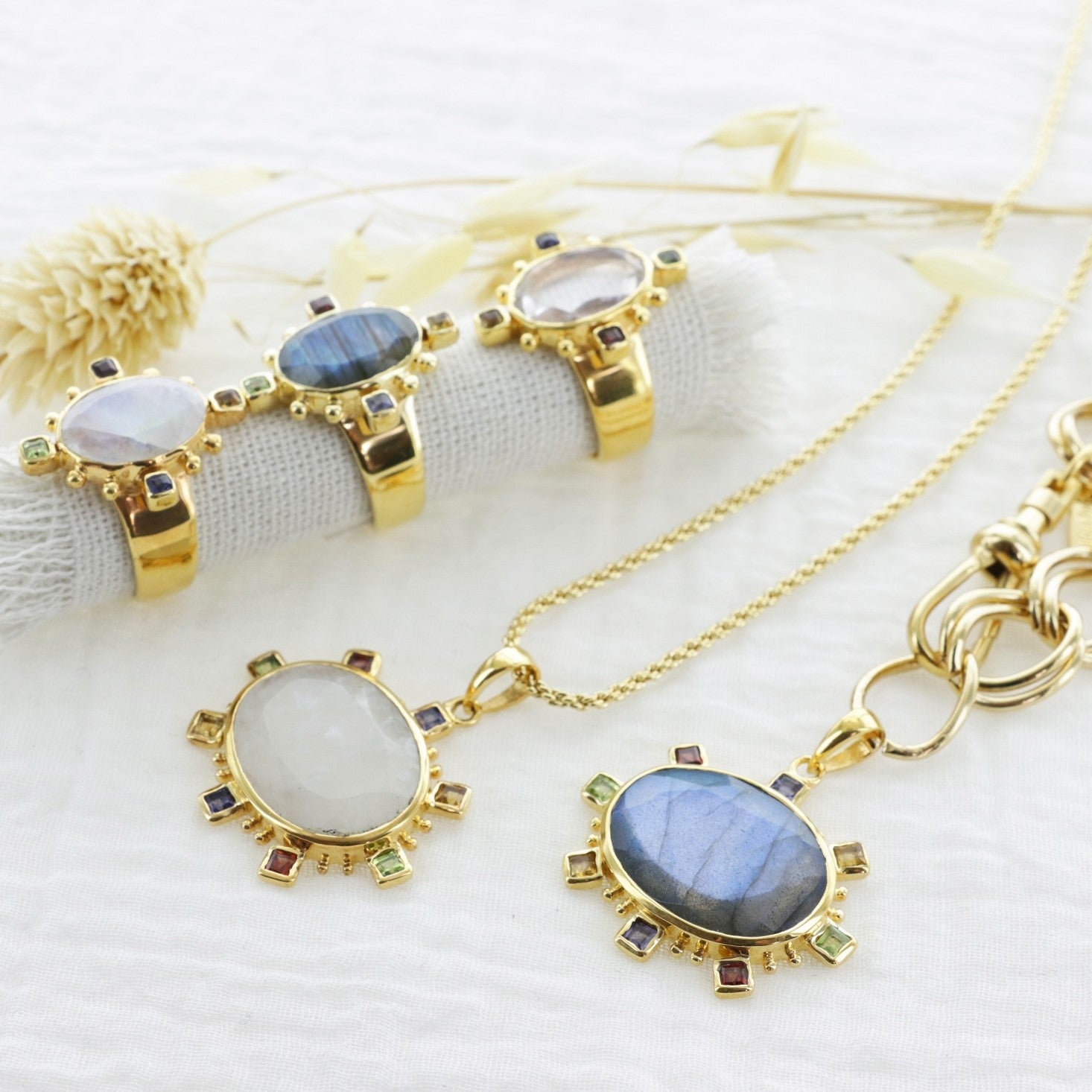 Leticia Ponti Margot collier chaîne XL labradorite