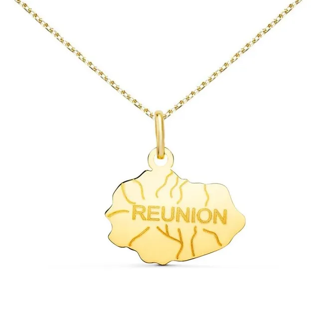 L'Atelier d'Azur Ile de la Réunion collier or jaune 750/1000 45cm