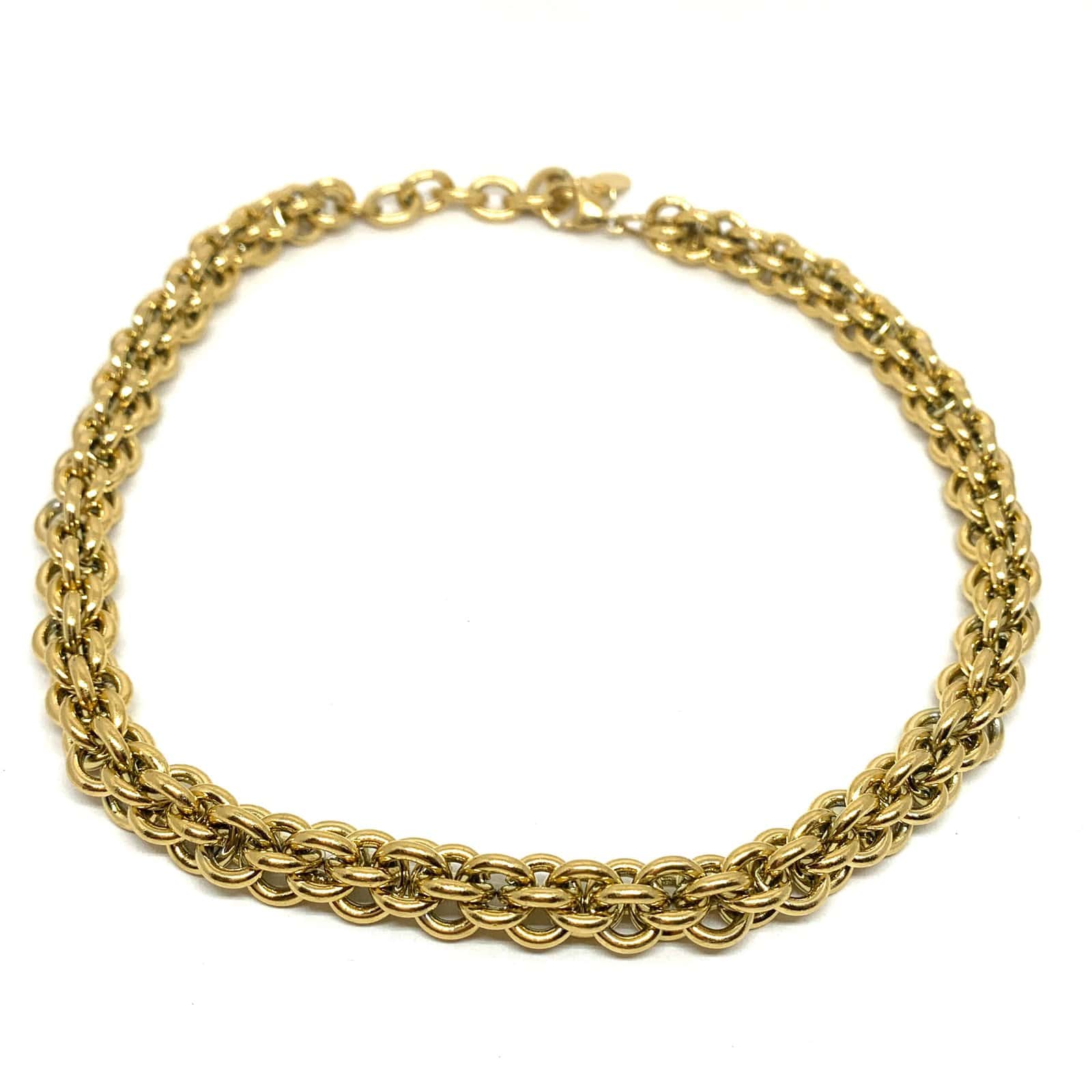 Hypnochic Mira Lina collier maillon doré acier 40 cm