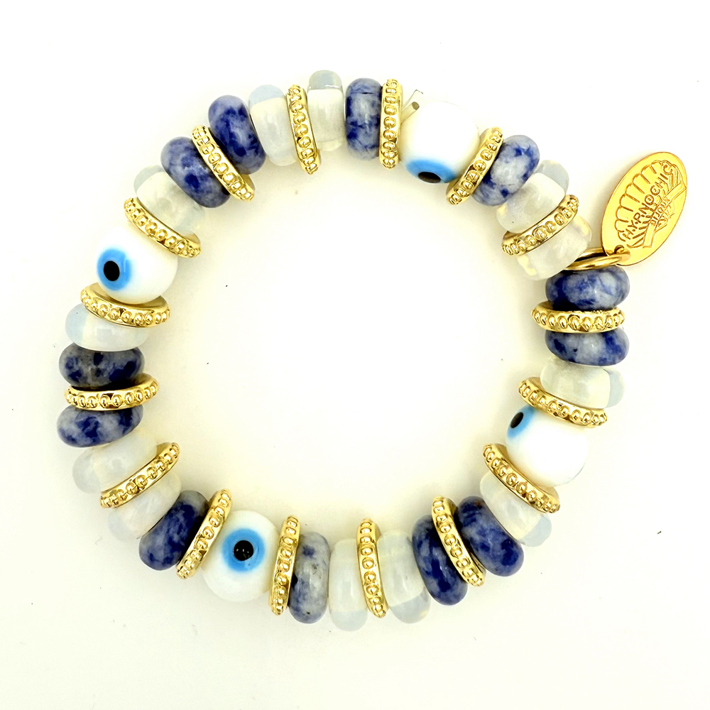 Hypnochic Mahi bracelet pierres naturelles œil nazar
