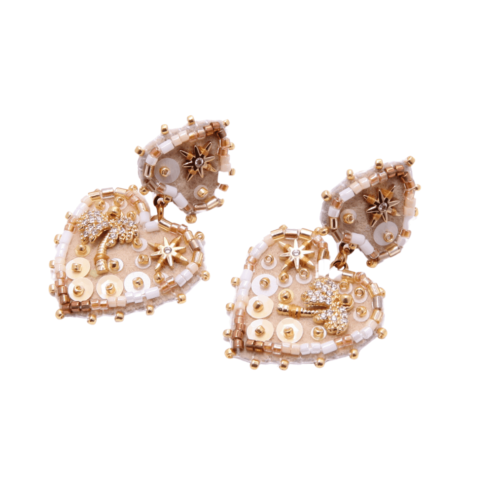 Hypnochic Palmier Medium boucle oreille dorée