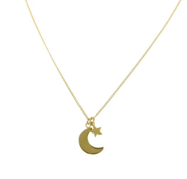 Leticia Ponti Moonligh collier plaqué or 24 carats 40 cm