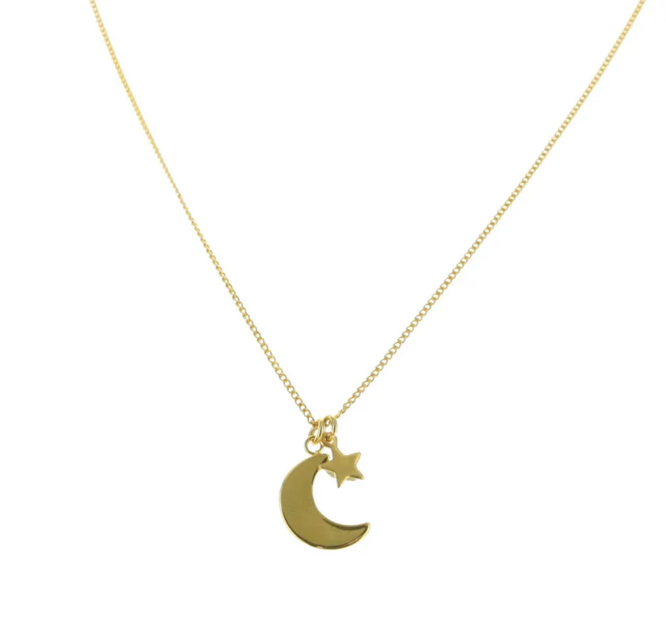 Leticia Ponti Moonligh collier plaqué or 24 carats 40 cm