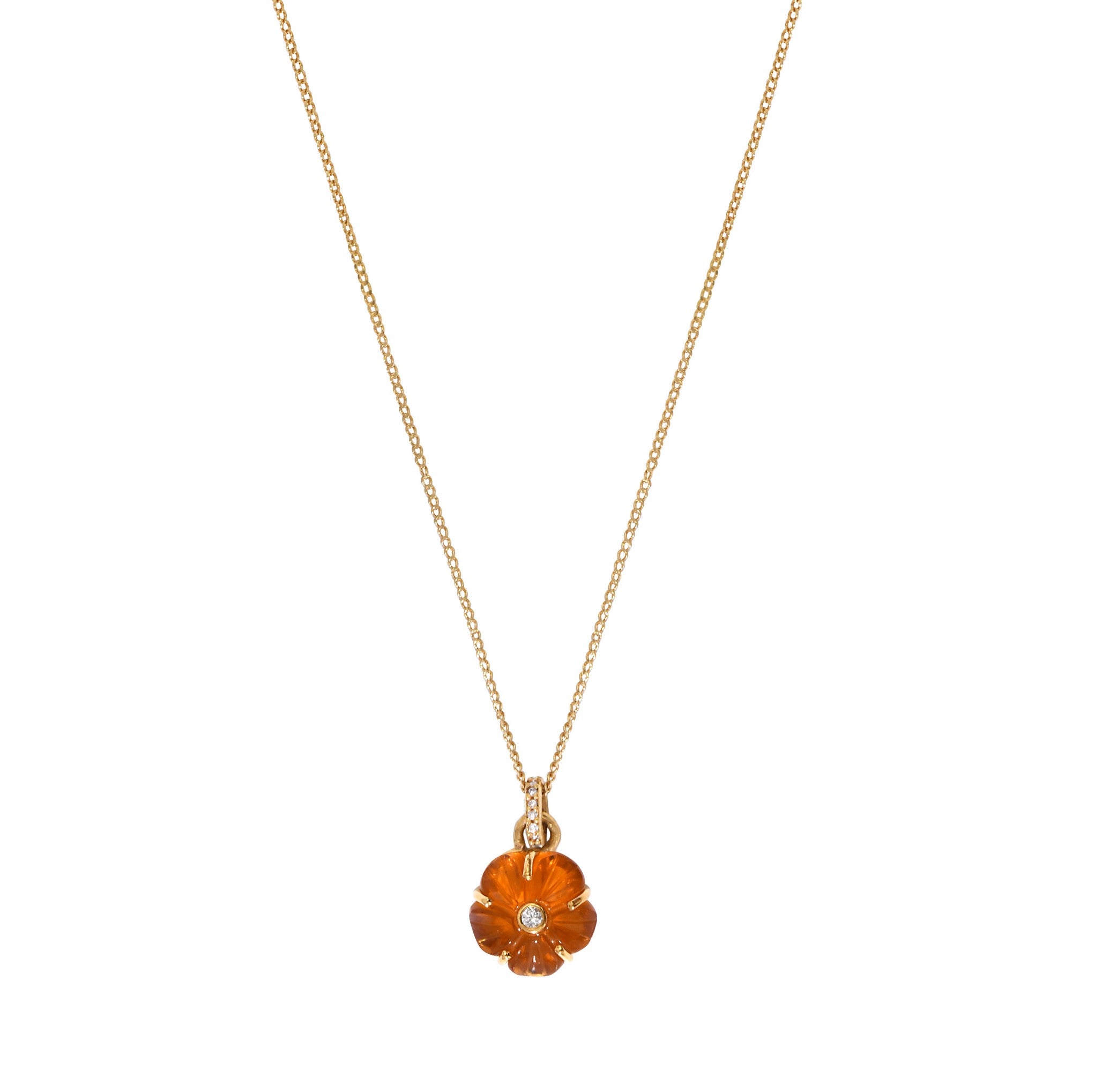 Leticia Ponti Iris Tiny collier citrine plaqué or