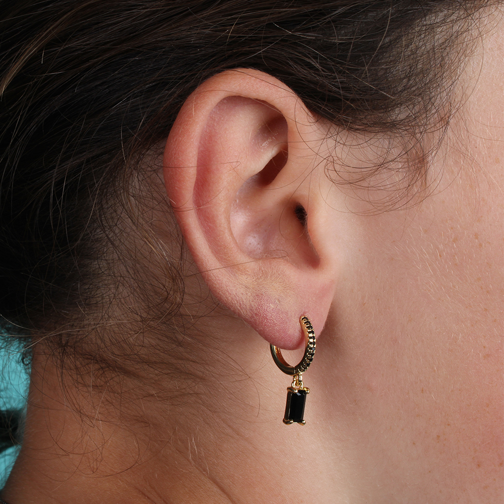 Hypnochic Créole Crystal Noir créoles femme noir