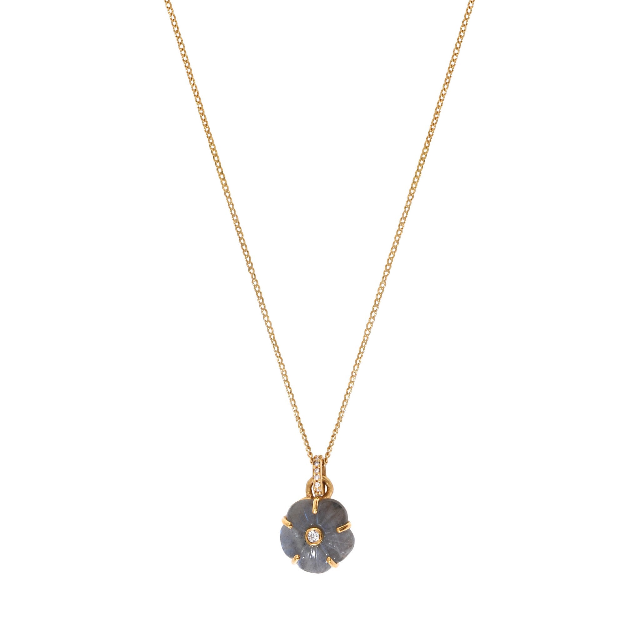 Leticia Ponti Iris Tiny collier citrine plaqué or