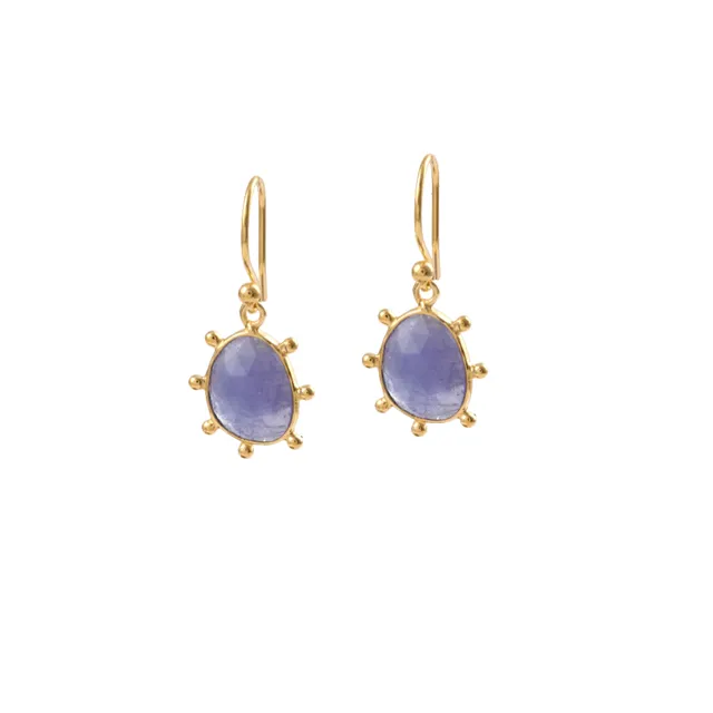 Leticia Ponti Héloïse boucles tanzanite plaqué or