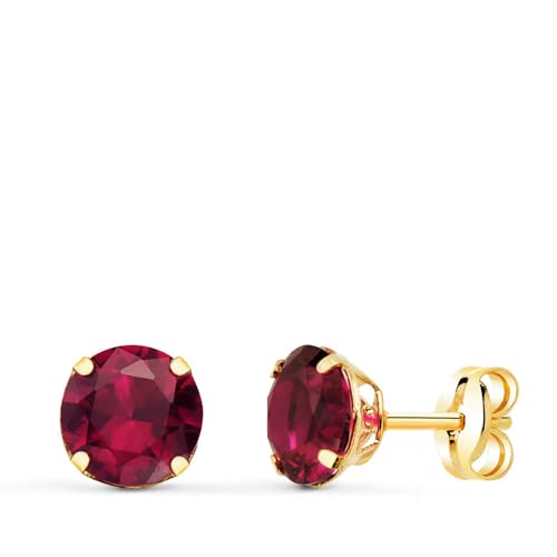 L'Atelier d'Azur Boucles d'Oreilles Puces Or 18K Rouge Rubis 6 mm