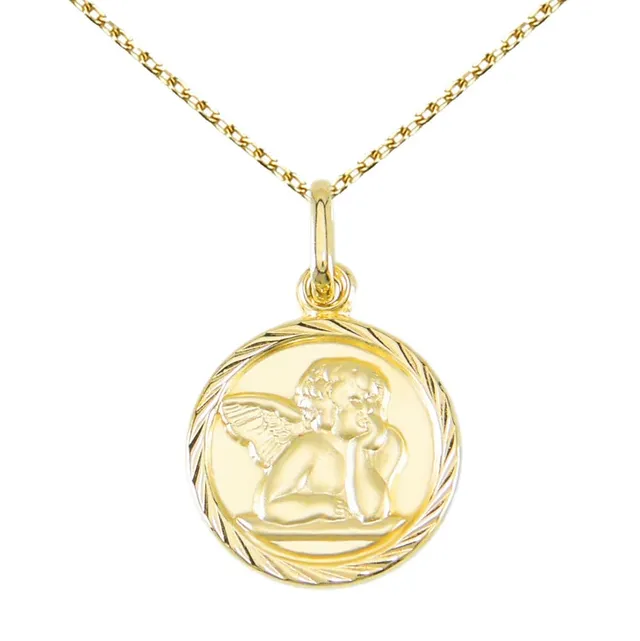 L'Atelier d'Azur Médaille Ange Or Jaune Chaîne Offerte