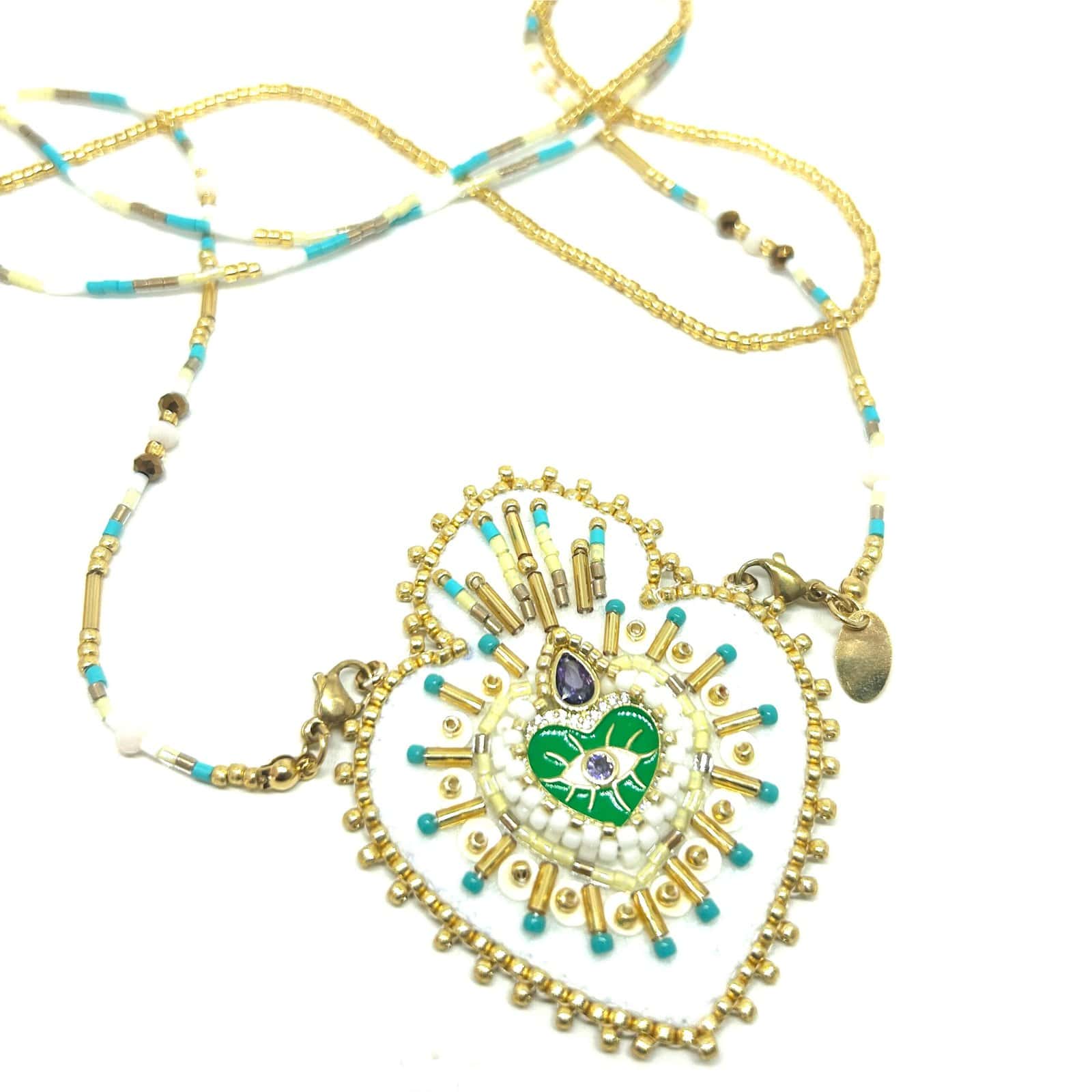 Hypnochic Ex Voto Rosa sautoir perles Miyuki
