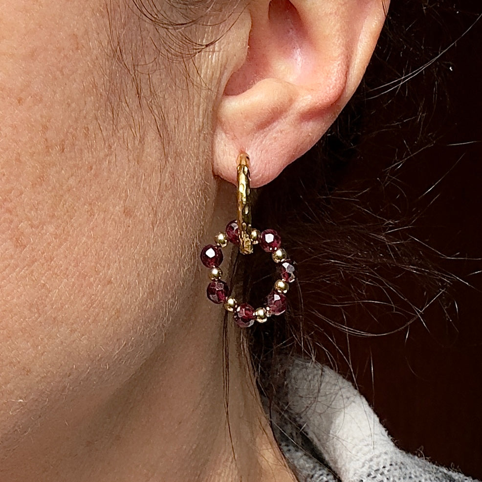 Mad So Creation Kate créoles interchangeables boucles amethyste