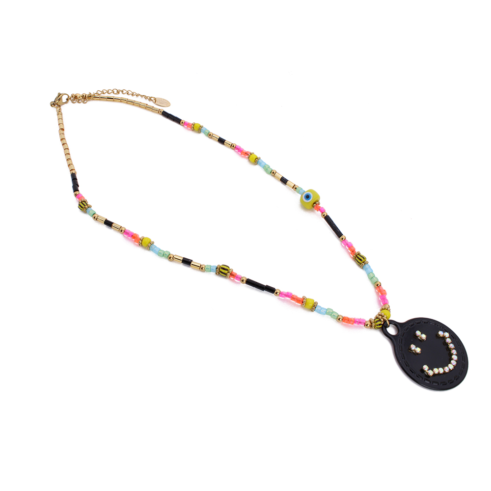 Hypnochic Smiley collier fantaisie pendentif smiley