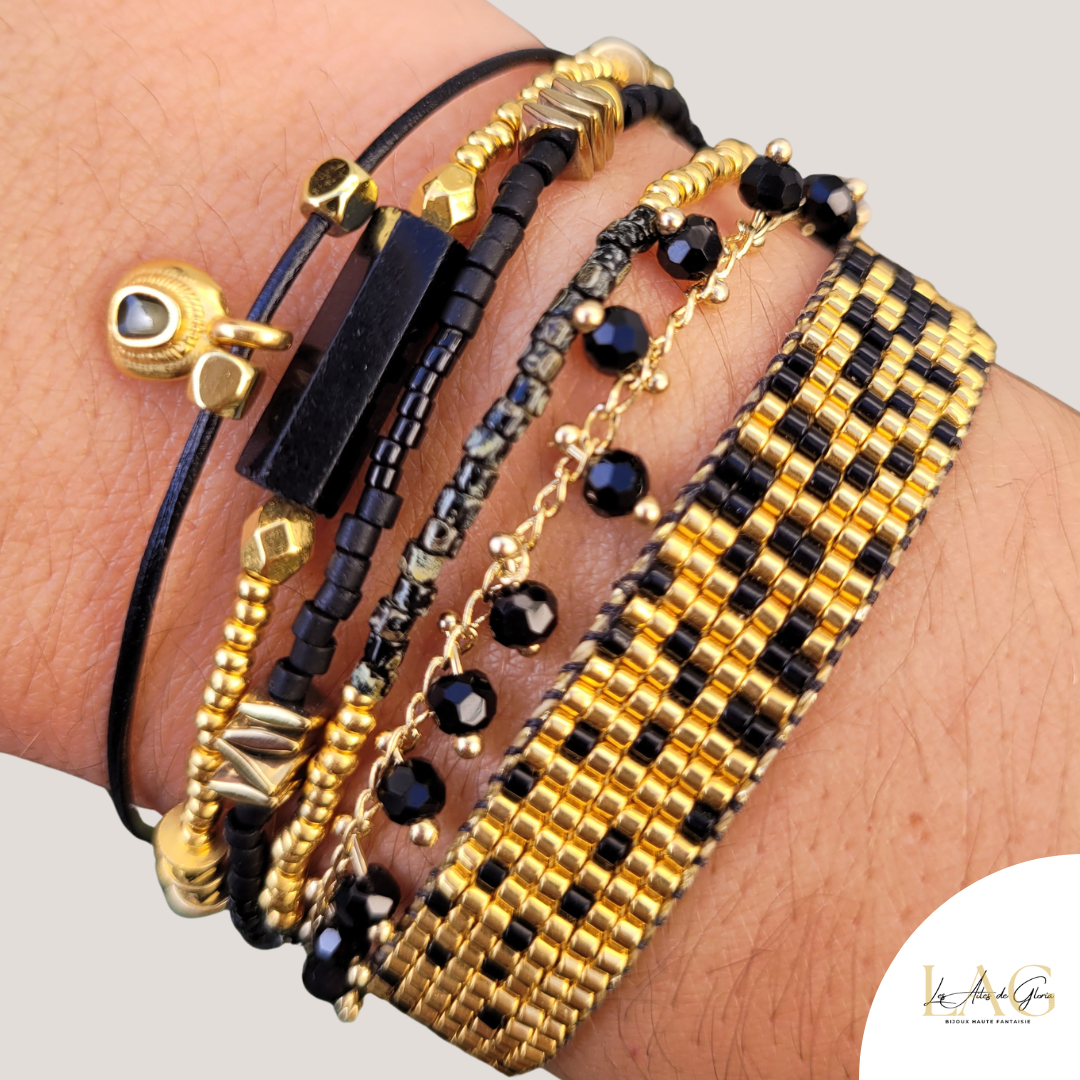 Les Ailes de Gloria Manchette So Chic bracelet fantaisie large