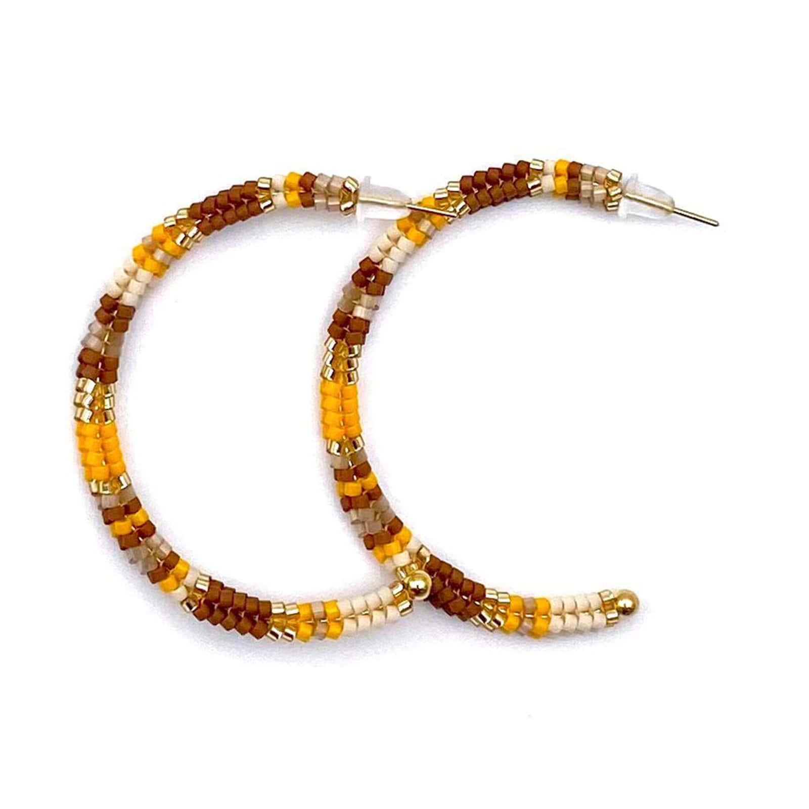 Hypnochic Snake Large créoles fantaisie perles Miyuki