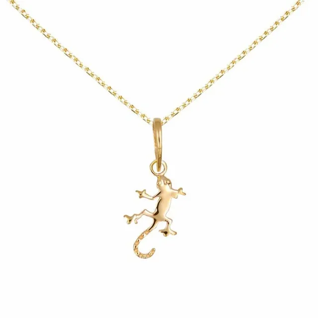 L'Atelier d'Azur Collier Salamandre or jaune 45 cm