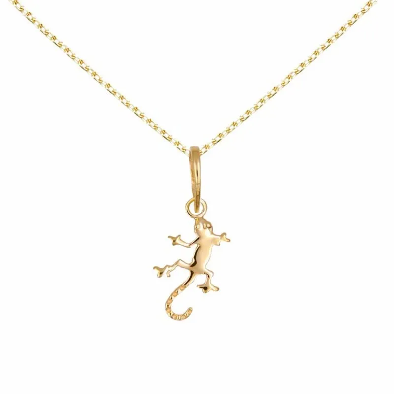 L'Atelier d'Azur Collier Salamandre or jaune 45 cm