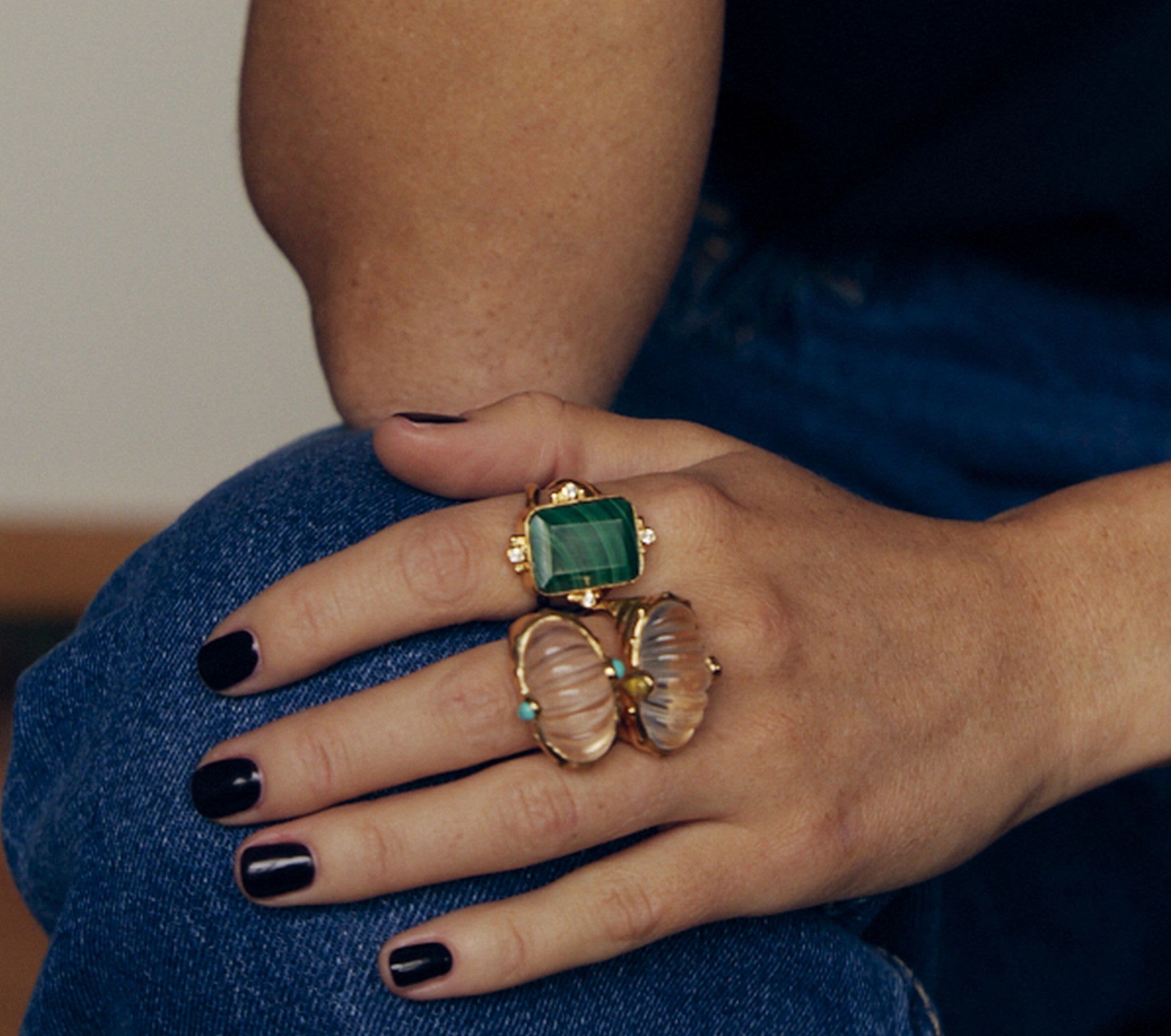 Leticia Ponti Mya bague péridot plaqué or taille 52