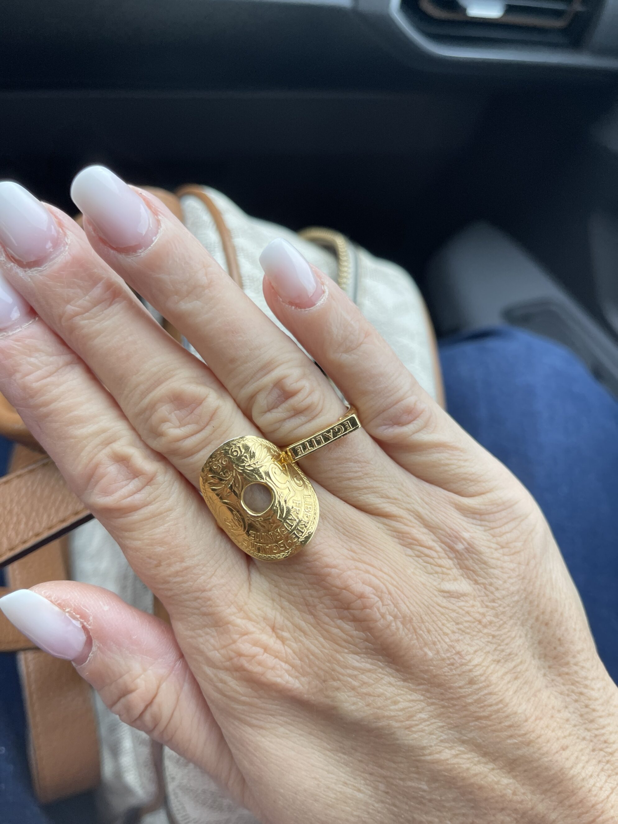 Le P’tit Franc Râleuse bague 10 francs argent 47-68