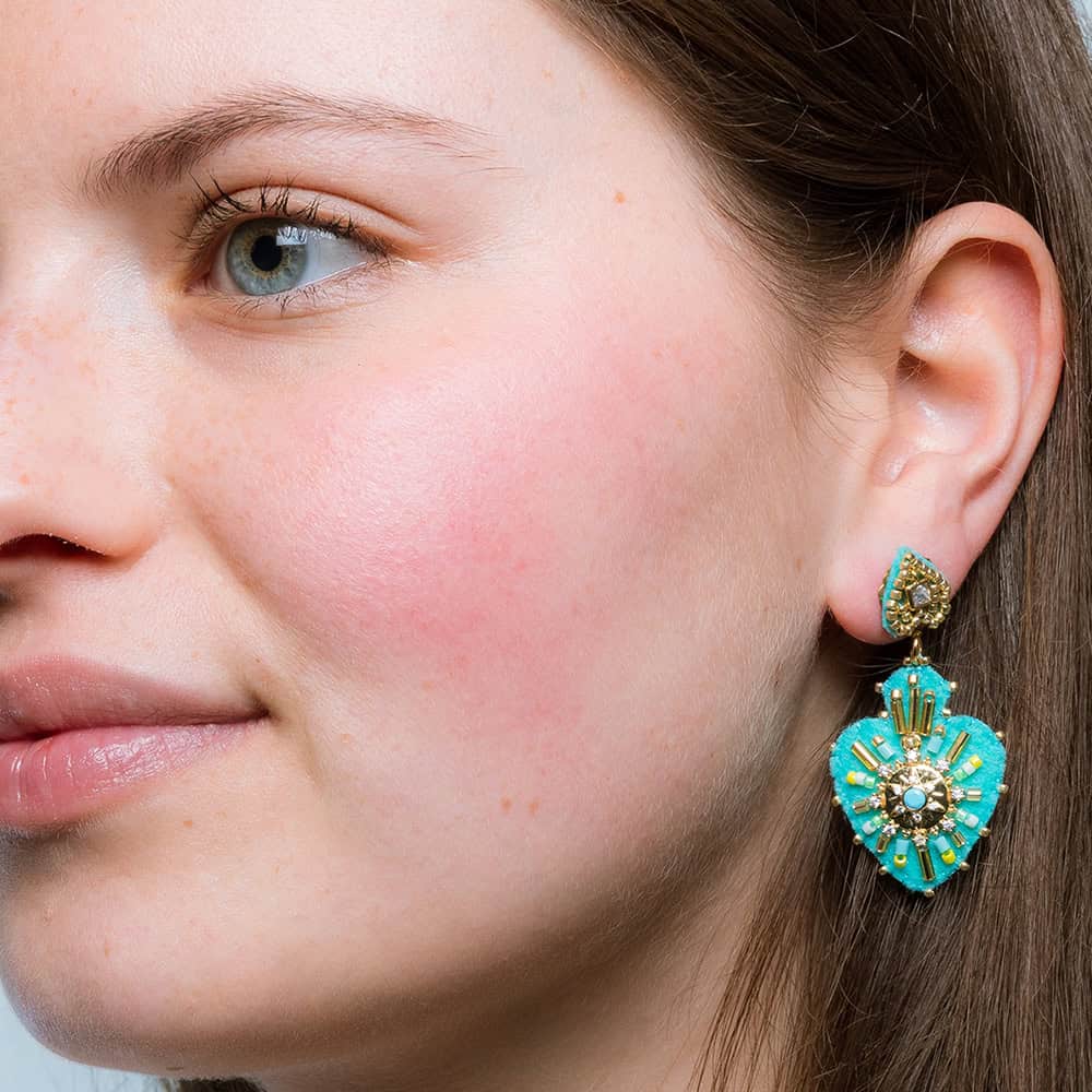 Hypnochic Julia boucles d'oreilles croix feutrine petit modèle