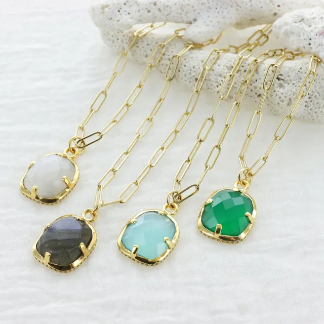 Leticia Ponti Colliers Albertine collier labradorite 42 cm