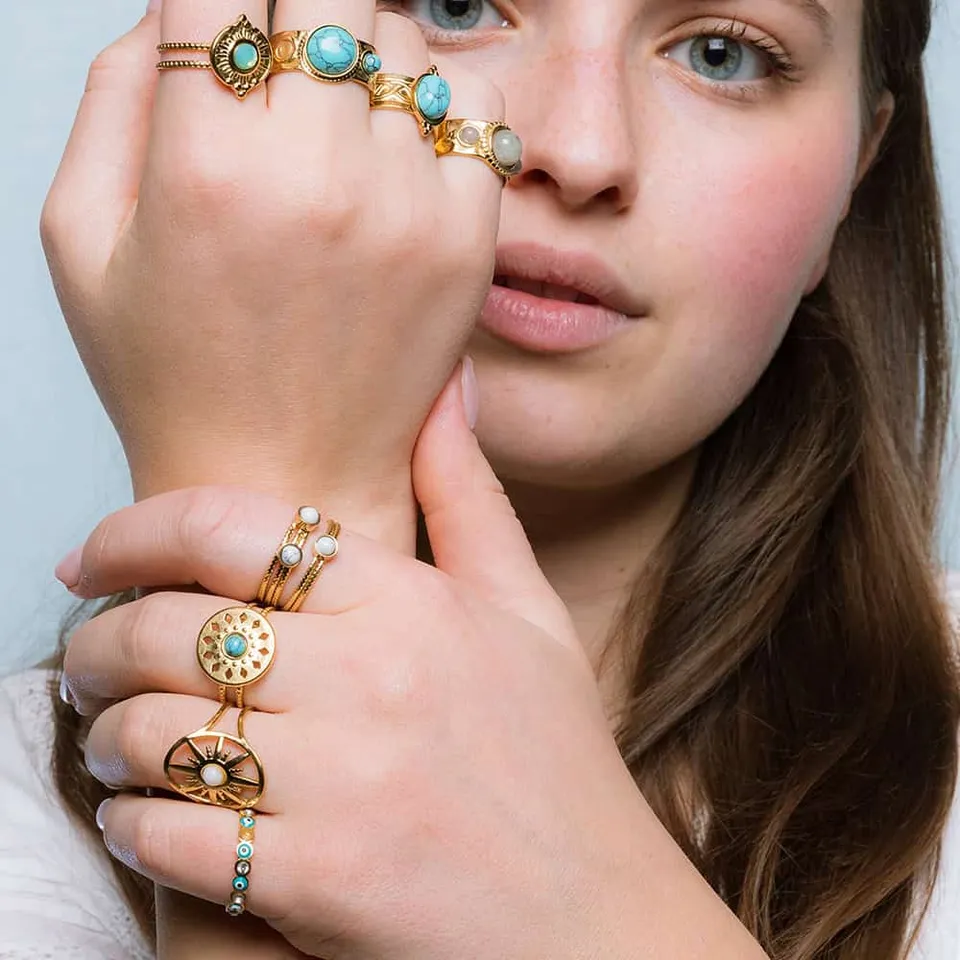 HYPNOCHIC Sirius bague acier inoxydable pierre