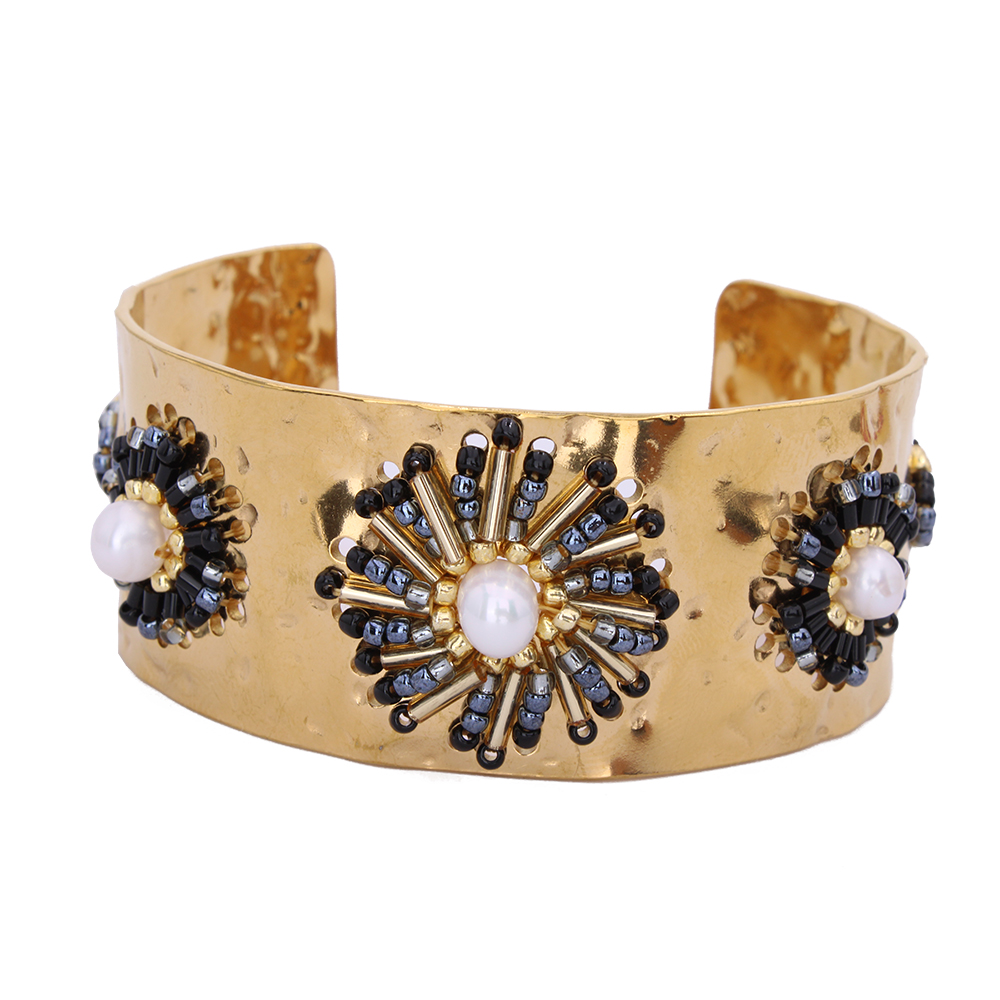 HYPNOCHIC Bracelets Jonc Flora bracelet fleur camel