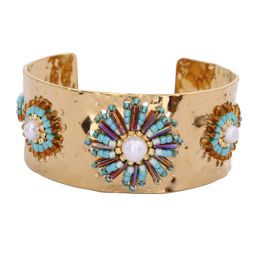 HYPNOCHIC Bracelets Jonc Flora bracelet fleur camel