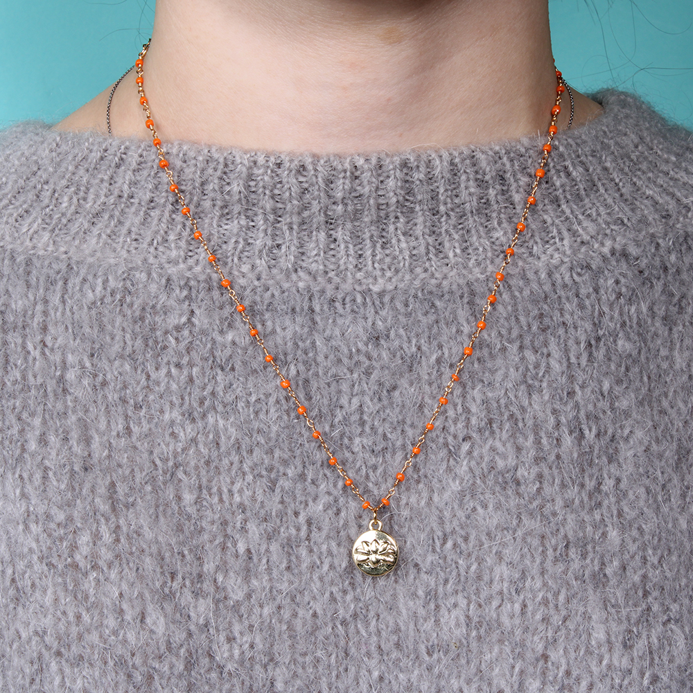 HYPNOCHIC Collier Symbol Lotus collier pendentif lotus