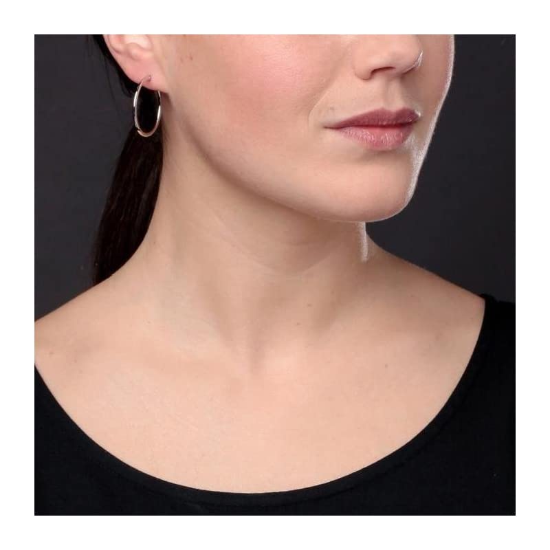 L'Atelier d'Azur Créoles Or Blanc Boucles d'oreilles Femme 9 carats