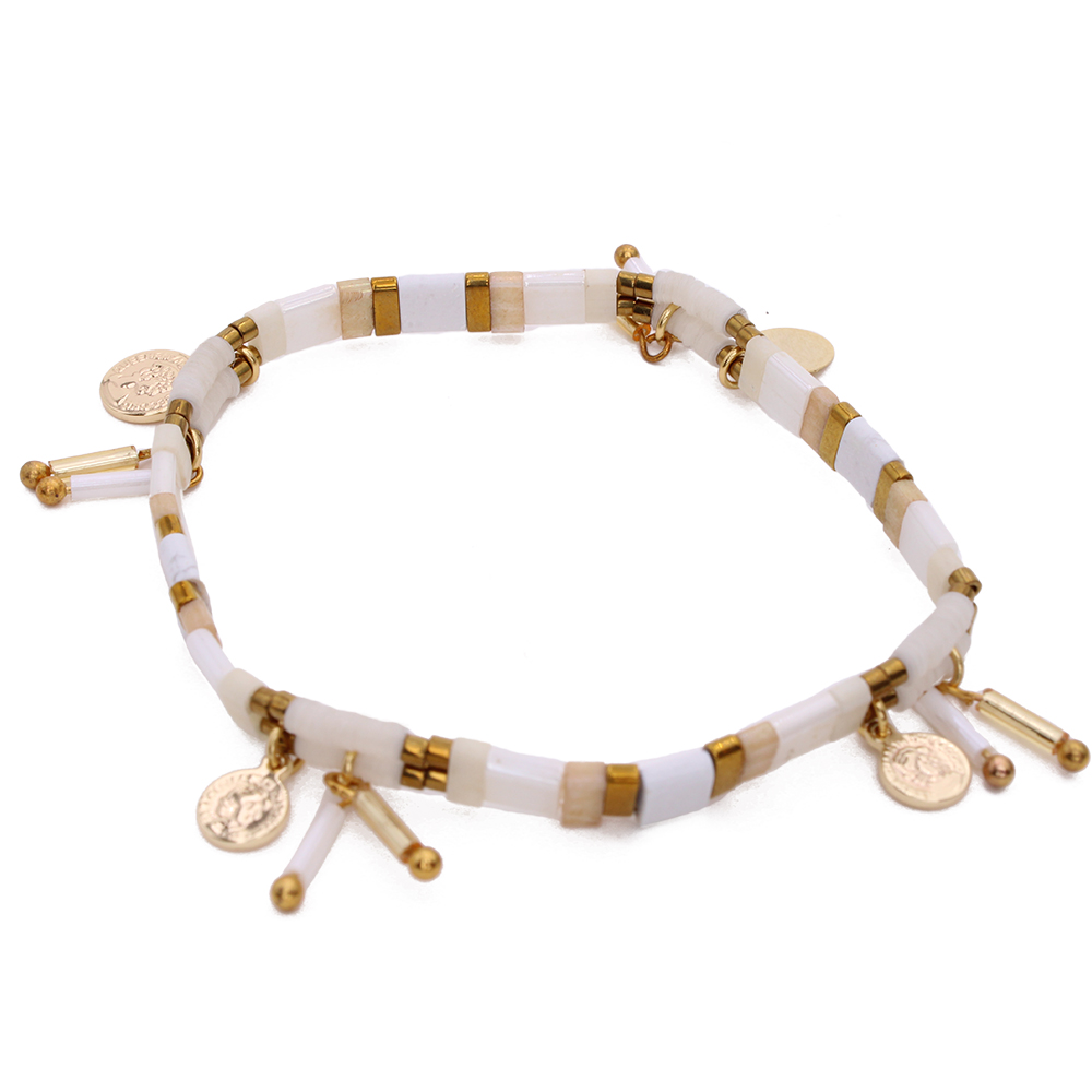 HYPNOCHIC Bracelets Tila Past bracelet perles pastel doré
