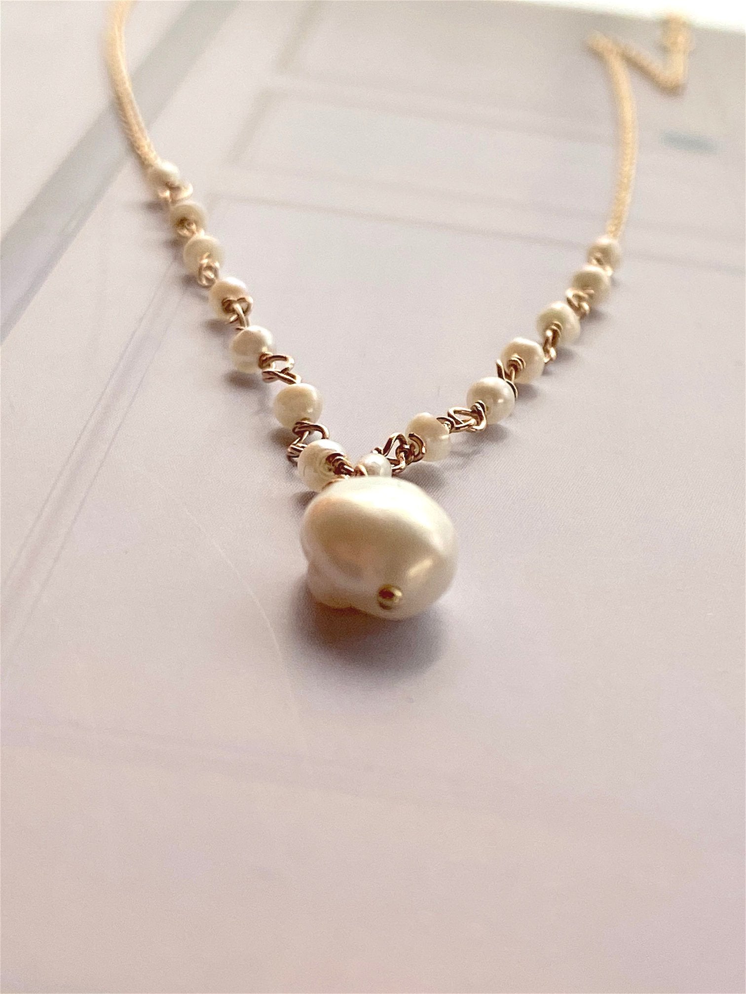 Ô PLUM Collier River Kiara perles eau douce 42 cm